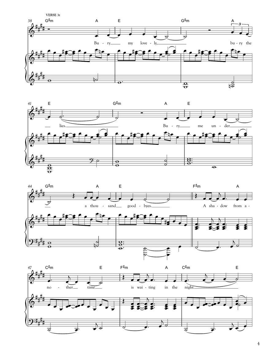 Bury My Lovely Piano, Vocal scores gallery preview page 4