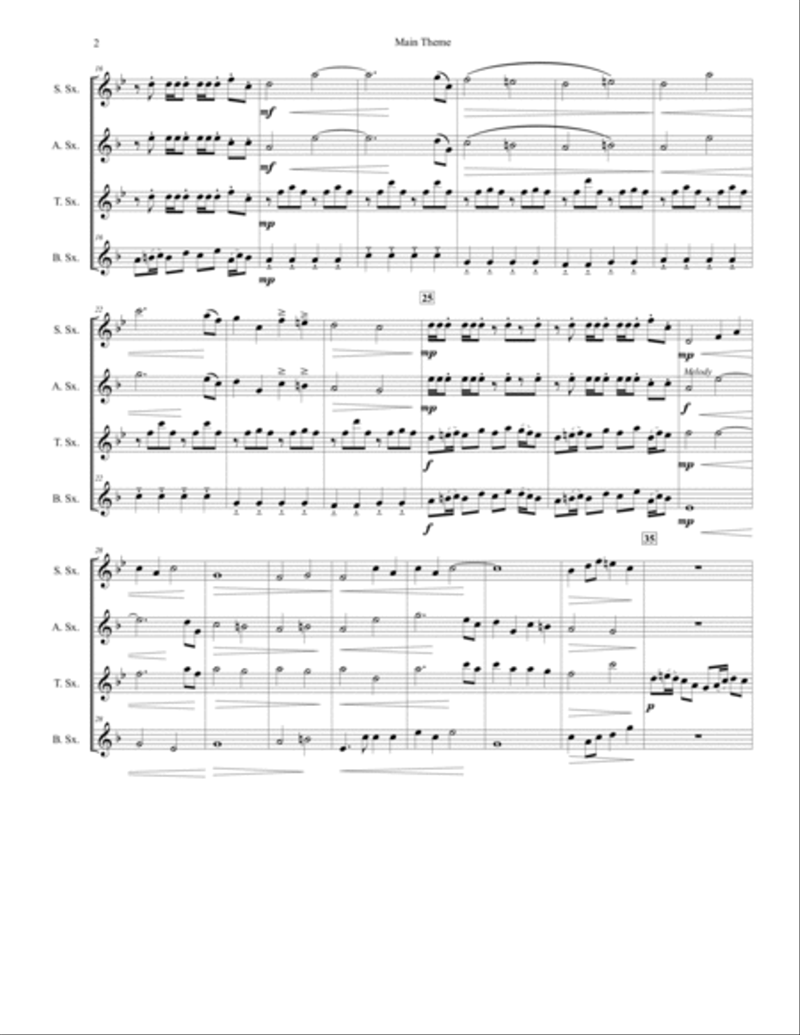 Fairy Tail Woodwind Quartet scores gallery preview page 2