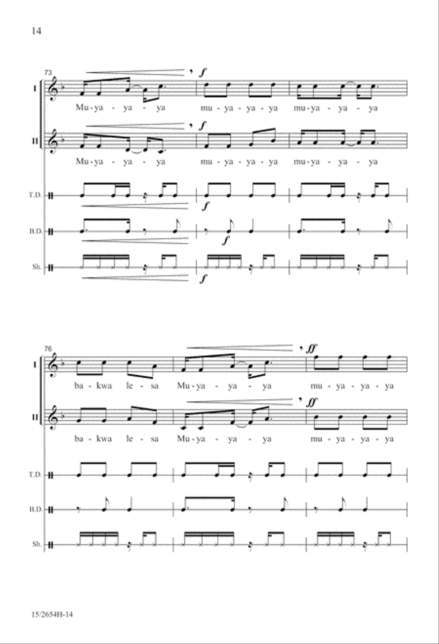 Bonse Aba A Cappella scores gallery preview page 15