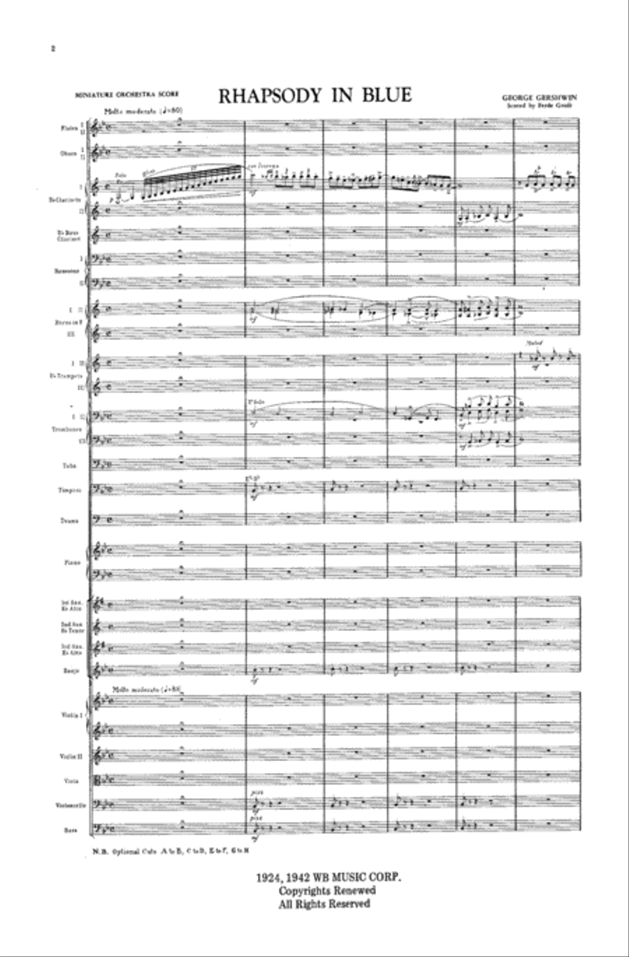 Rhapsody in Blue Rhapsody in Blue Full Orchestra scores gallery preview page 2