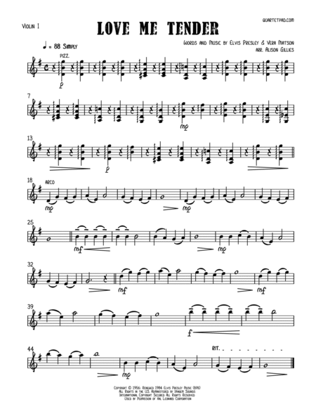 Love Me Tender by Elvis Presley Cello - Digital Sheet Music