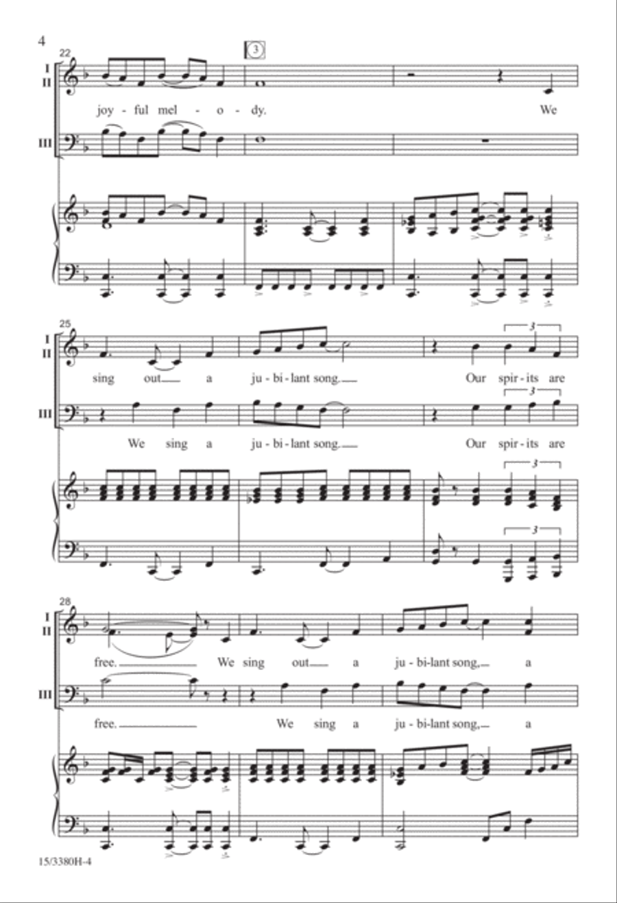 We Sing a Jubilant Song 3-Part scores gallery preview page 4