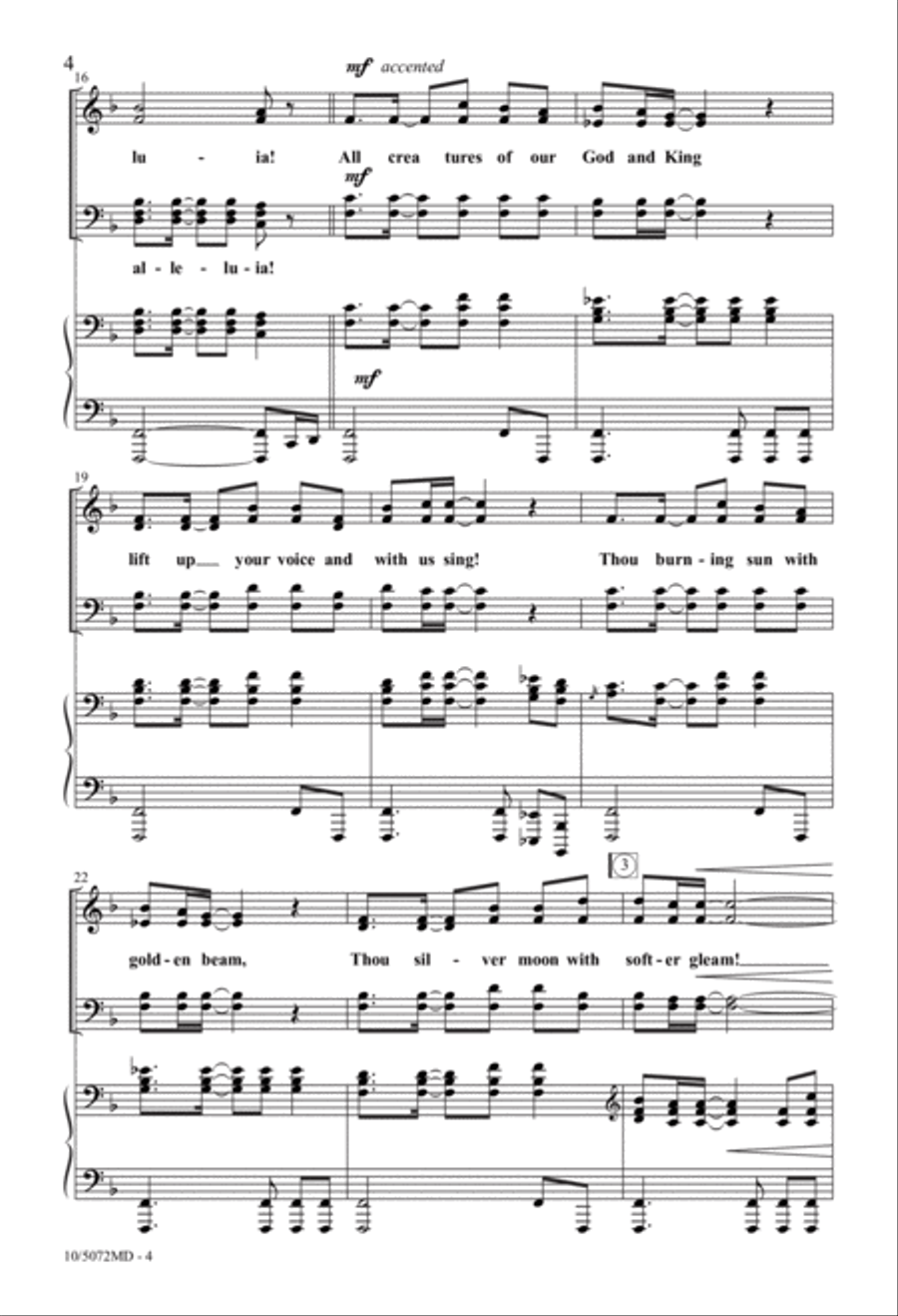 All Creatures Praise Him 4-Part scores gallery preview page 4