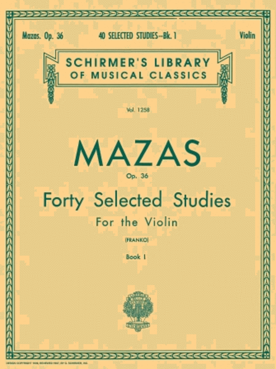 40 Selected Studies, Op. 36 – Book 1 Violin - Sheet Music