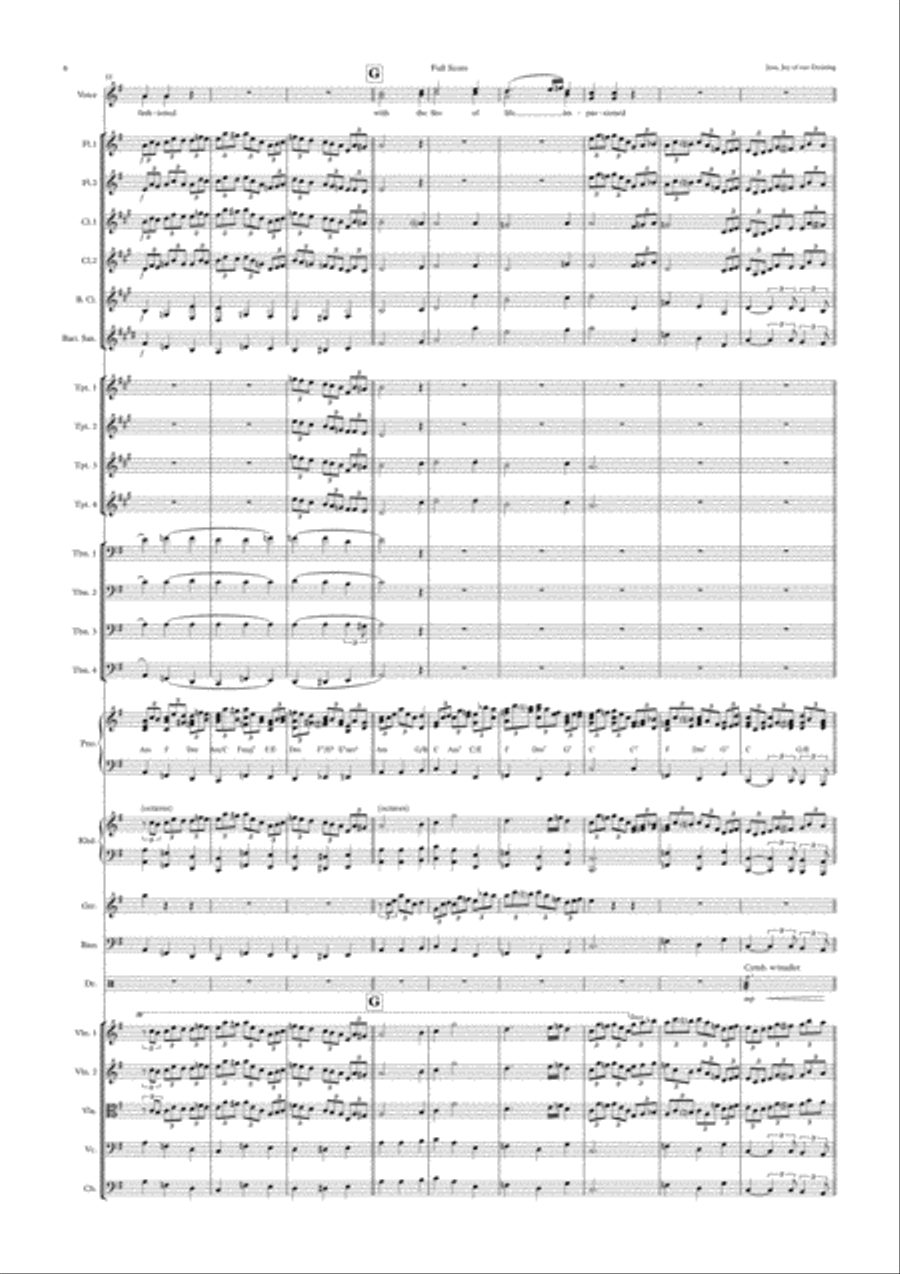 Jesu, Joy Of Our Desiring 2 Soprano Voices and Big Band with optional Strings Jazz Ensemble scores gallery preview page 6
