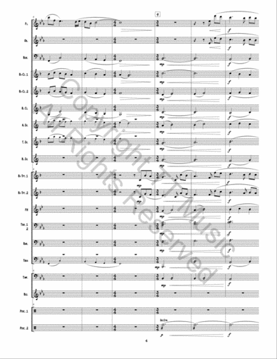 Traveling Grace Concert Band scores gallery preview page 5