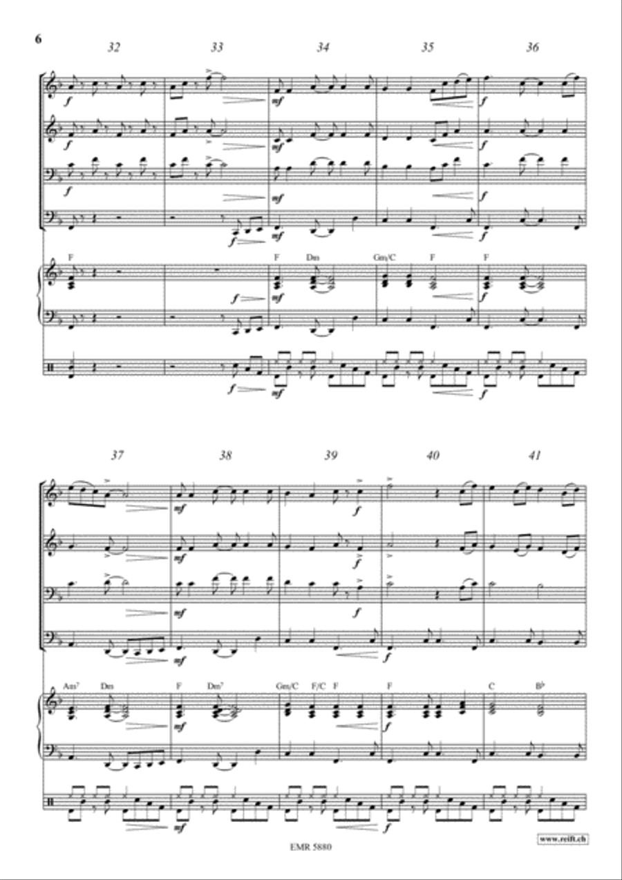 Banana Boat Song Brass Ensemble scores gallery preview page 6
