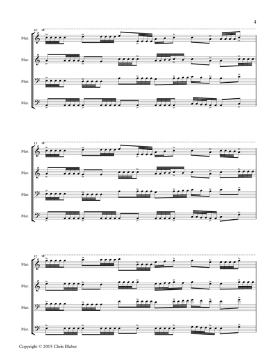 Take it Alone Take it Alone Percussion Ensemble scores gallery preview page 5