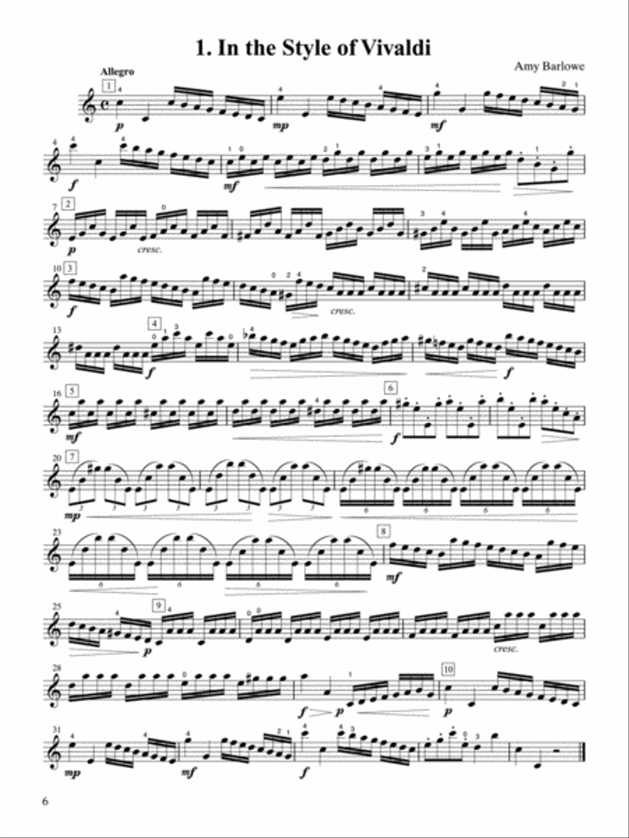 12 Etudes--Caprices in the Style of the Great Composers Violin Solo scores gallery preview page 3