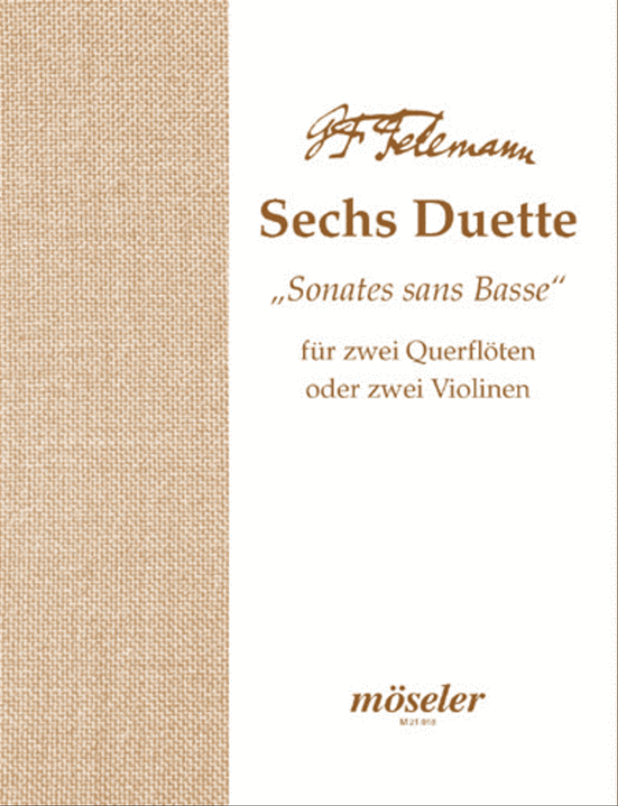 6 Duette/Sonaten op. 2 TWV 40:101-106 Flute scores gallery preview page 1