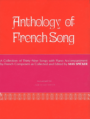 Book cover for Anthology of Modern French Song - High Voice
