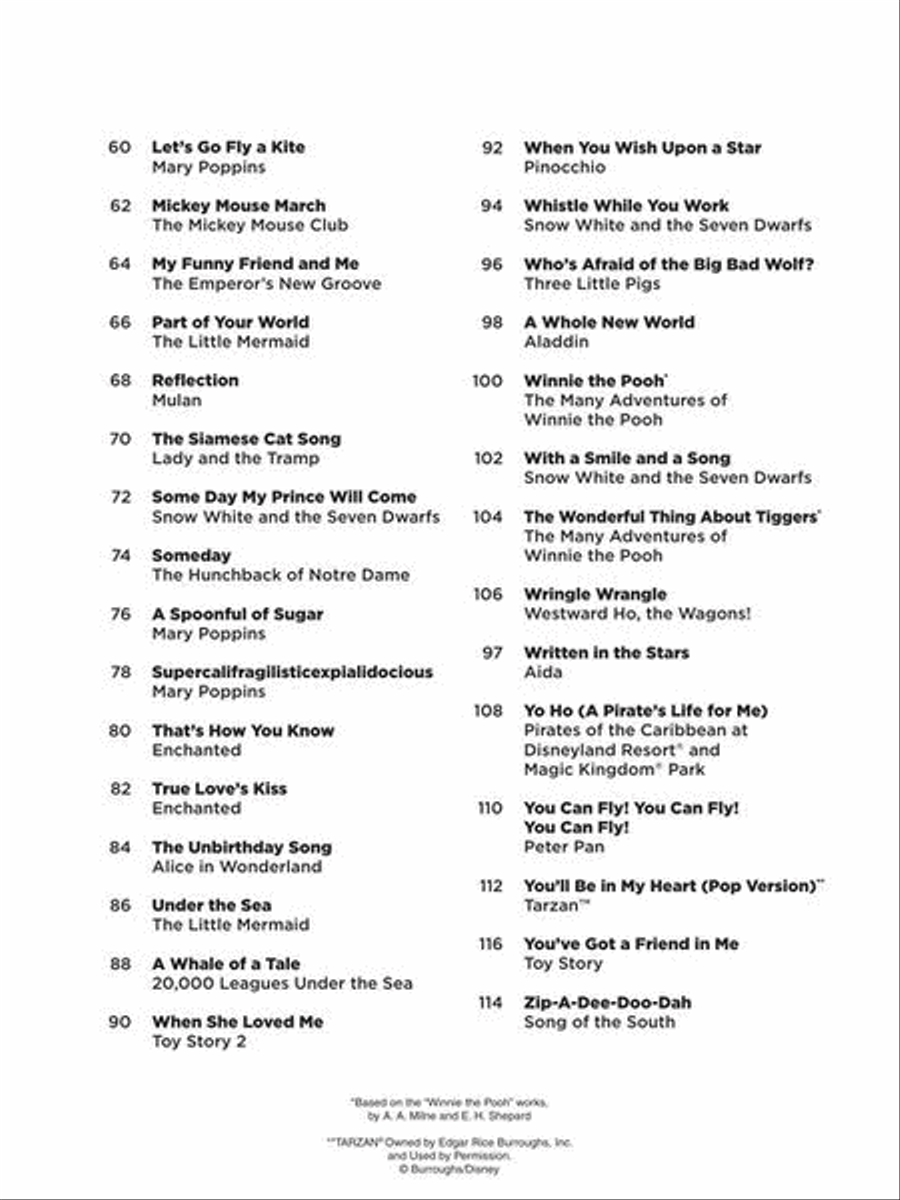 Disney – Super Easy Songbook Easy Piano scores gallery preview page 5