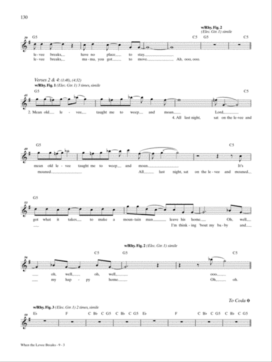 When The Levee Breaks Guitar Tablature scores gallery preview page 3