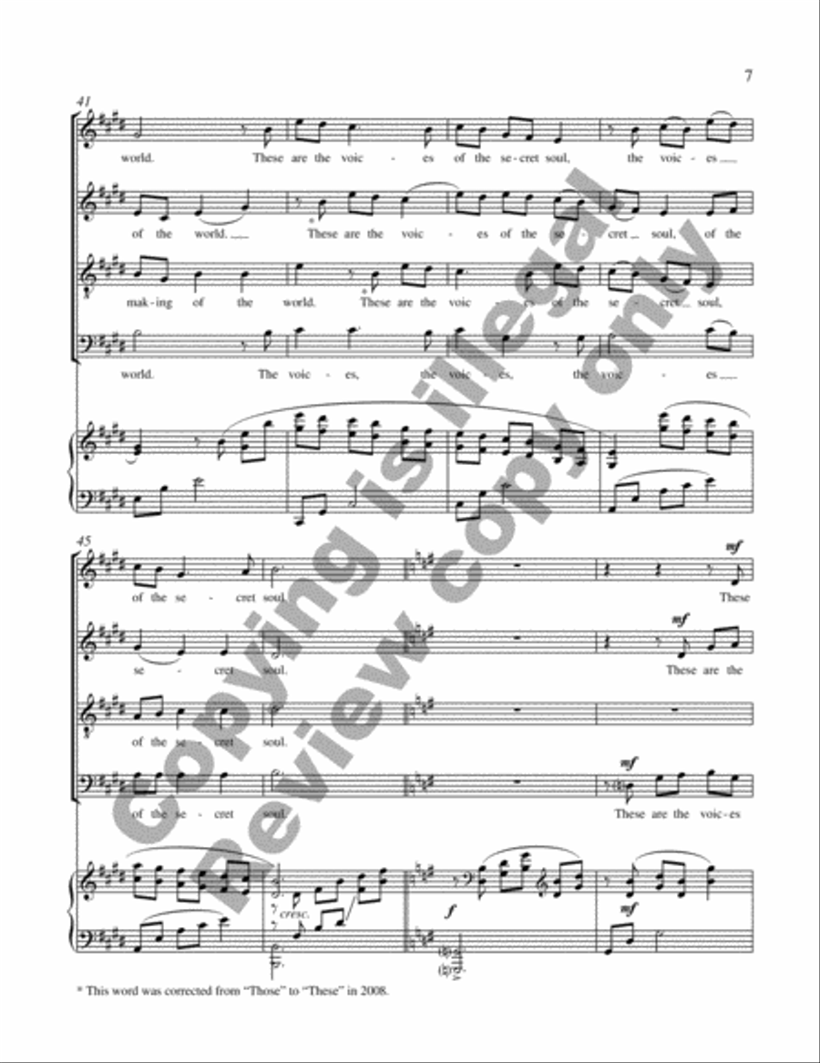 Voices of Earth: 3. Voices of Earth 4-Part scores gallery preview page 17