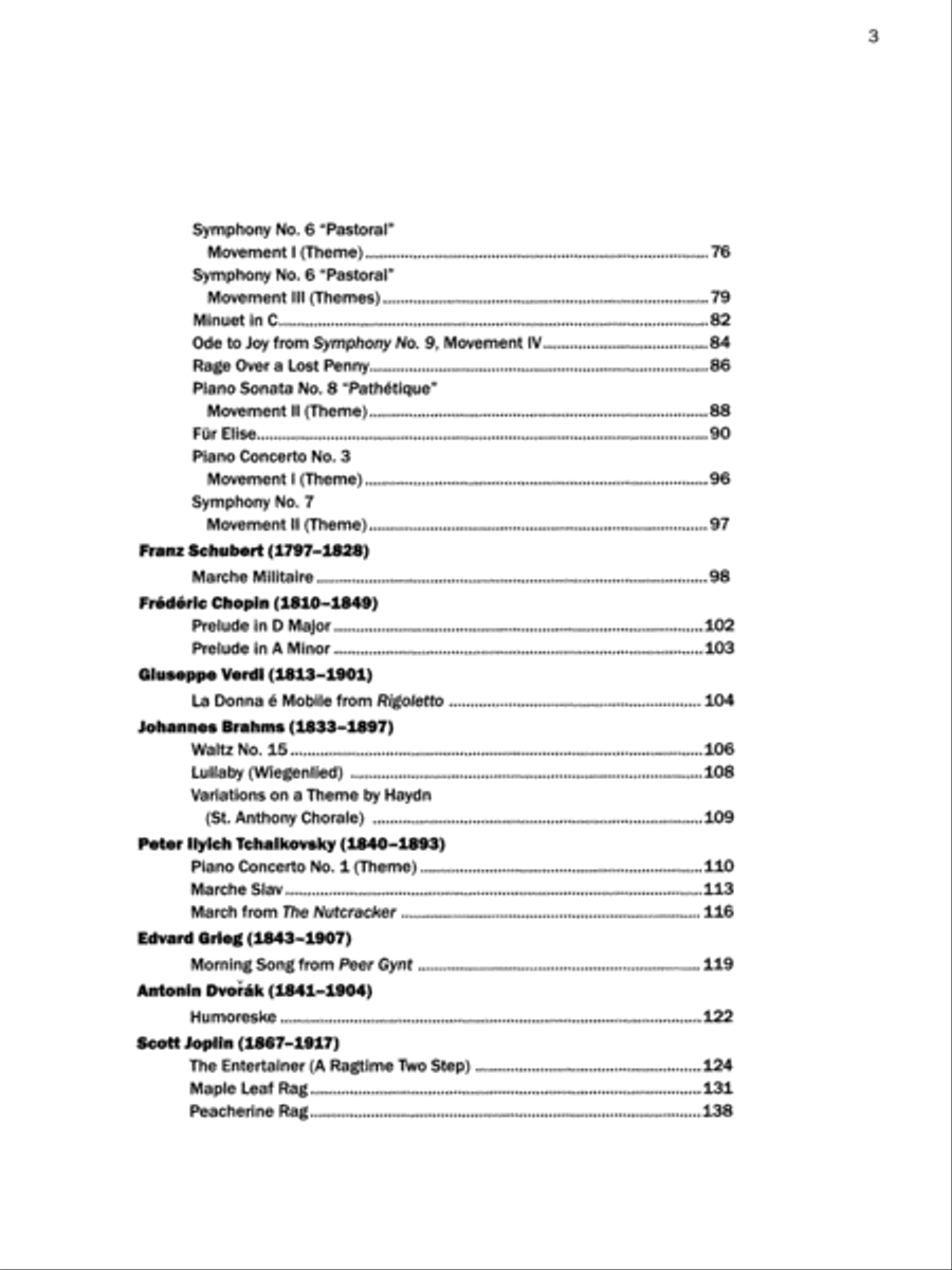Basix Guitar TAB Classical Favorites Acoustic Guitar scores gallery preview page 3