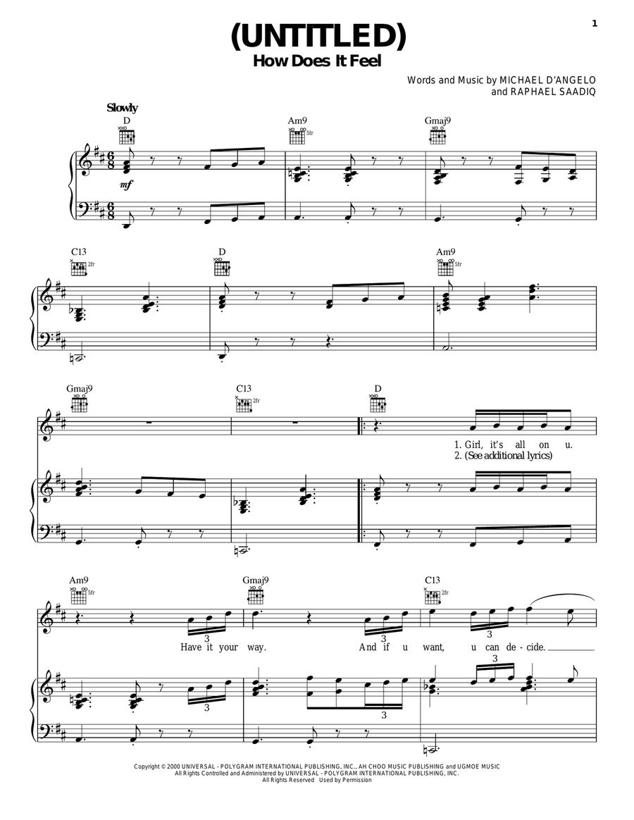 (Untitled) How Does It Feel Acoustic Guitar scores gallery preview page 1