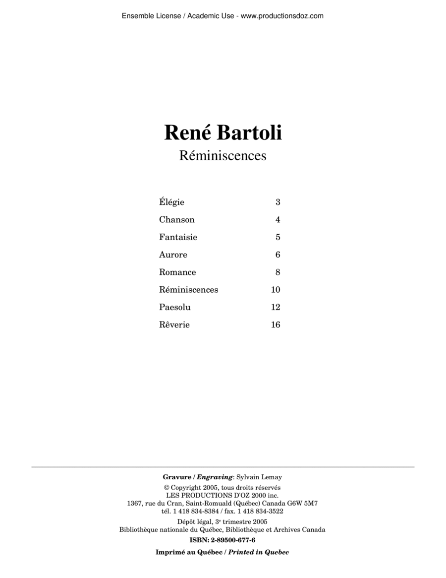 Réminiscences Réminiscences Classical Guitar scores gallery preview page 1