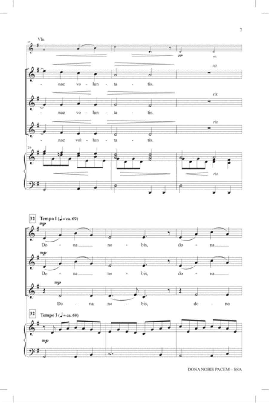 Dona Nobis Pacem SSA scores gallery preview page 5