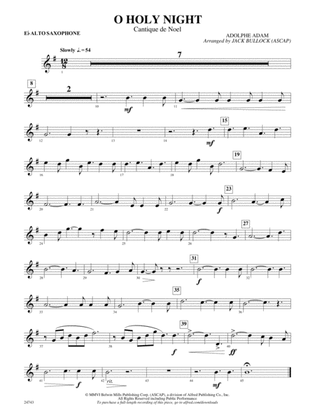O Holy Night (Cantique de Noel): E-flat Alto Saxophone