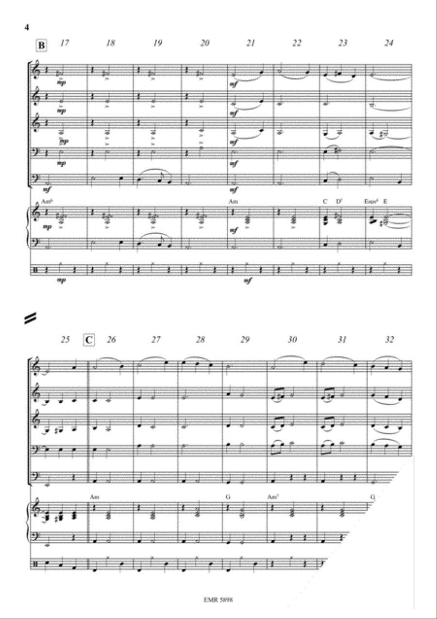 Scarborough Fair by Jerome Naulais Brass Band - Sheet Music page 4