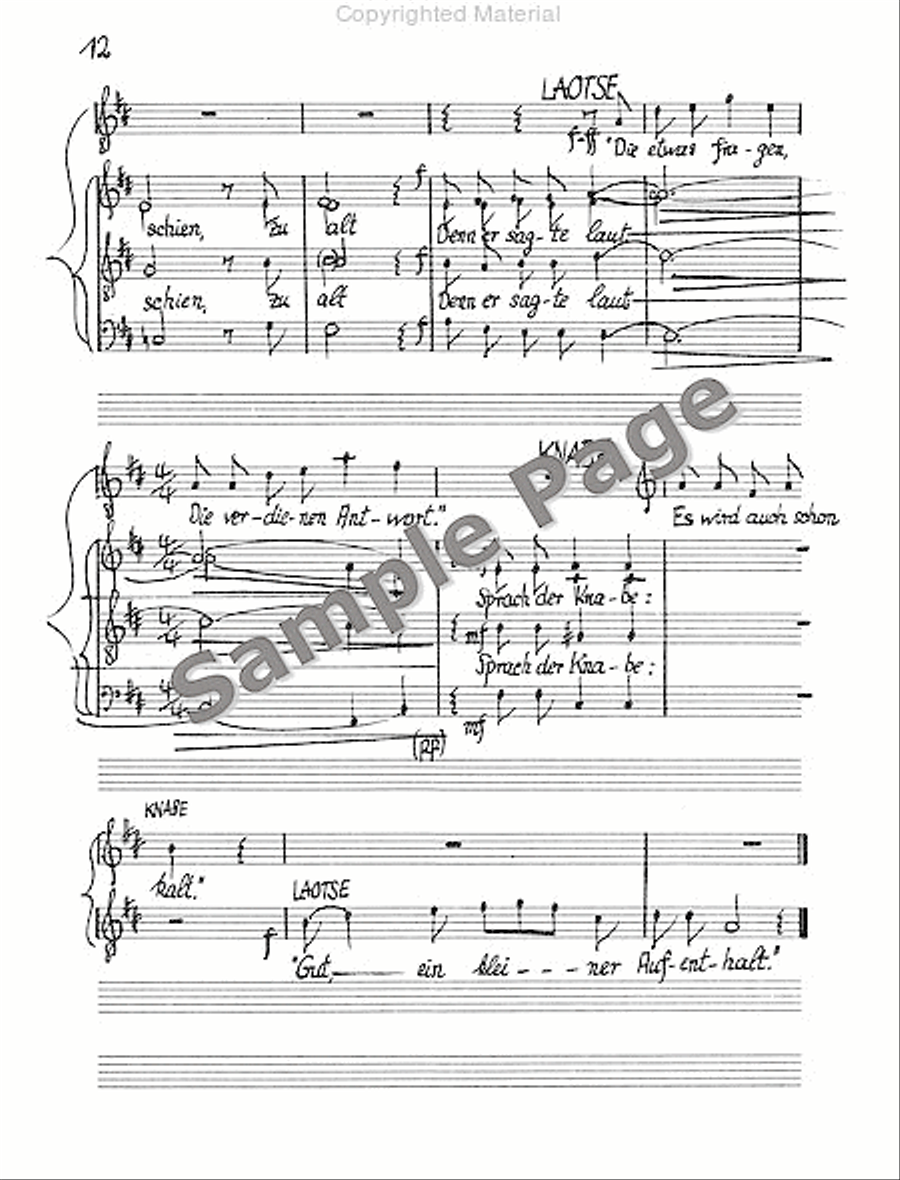 Legende Vom Weisen Score 4-Part scores gallery preview page 15