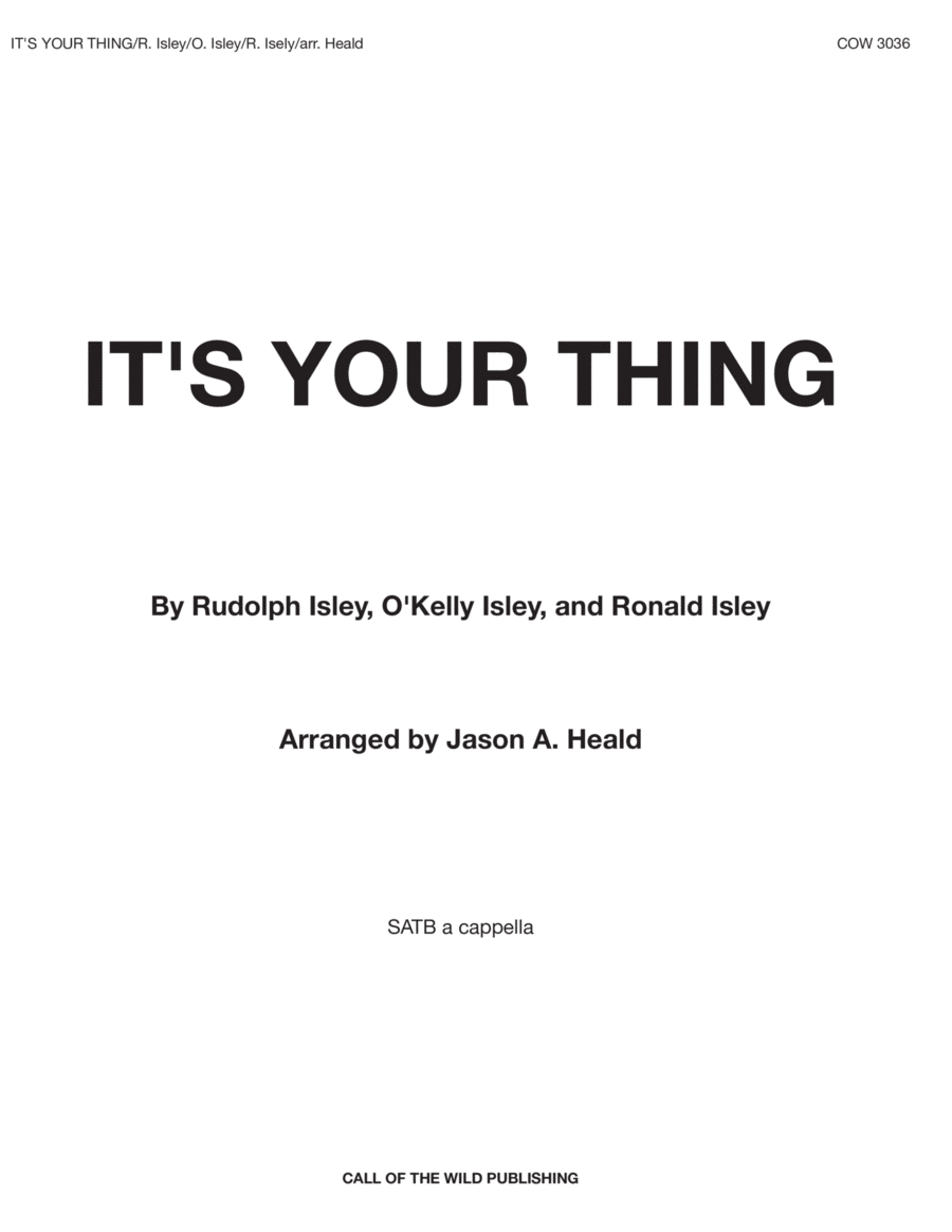 It's Your Thing 4-Part scores gallery preview page 1