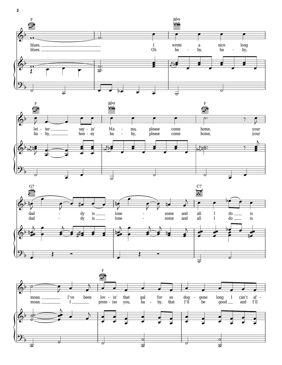 Moanin' The Blues Guitar scores gallery preview page 2