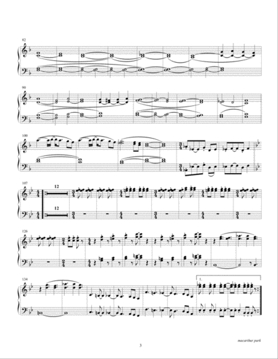 Macarthur Park Tenor Saxophone scores gallery preview page 6