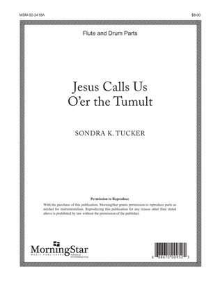 Book cover for Jesus Calls Us O'er the Tumult (Flute and Drum Part)