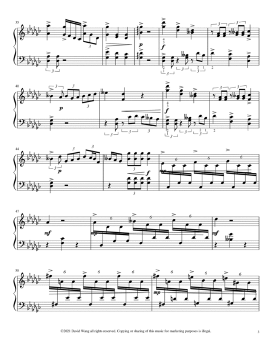 Romantic Rudimental Rollout for Solo Marimba Marimba scores gallery preview page 3