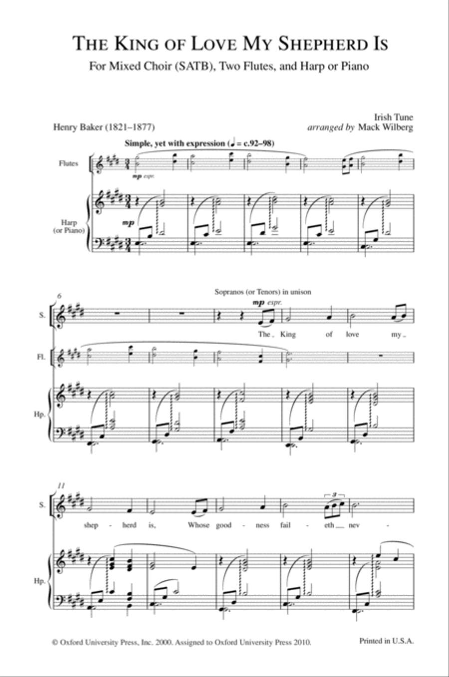 The king of love, my shepherd is Mixed Choir scores gallery preview page 2