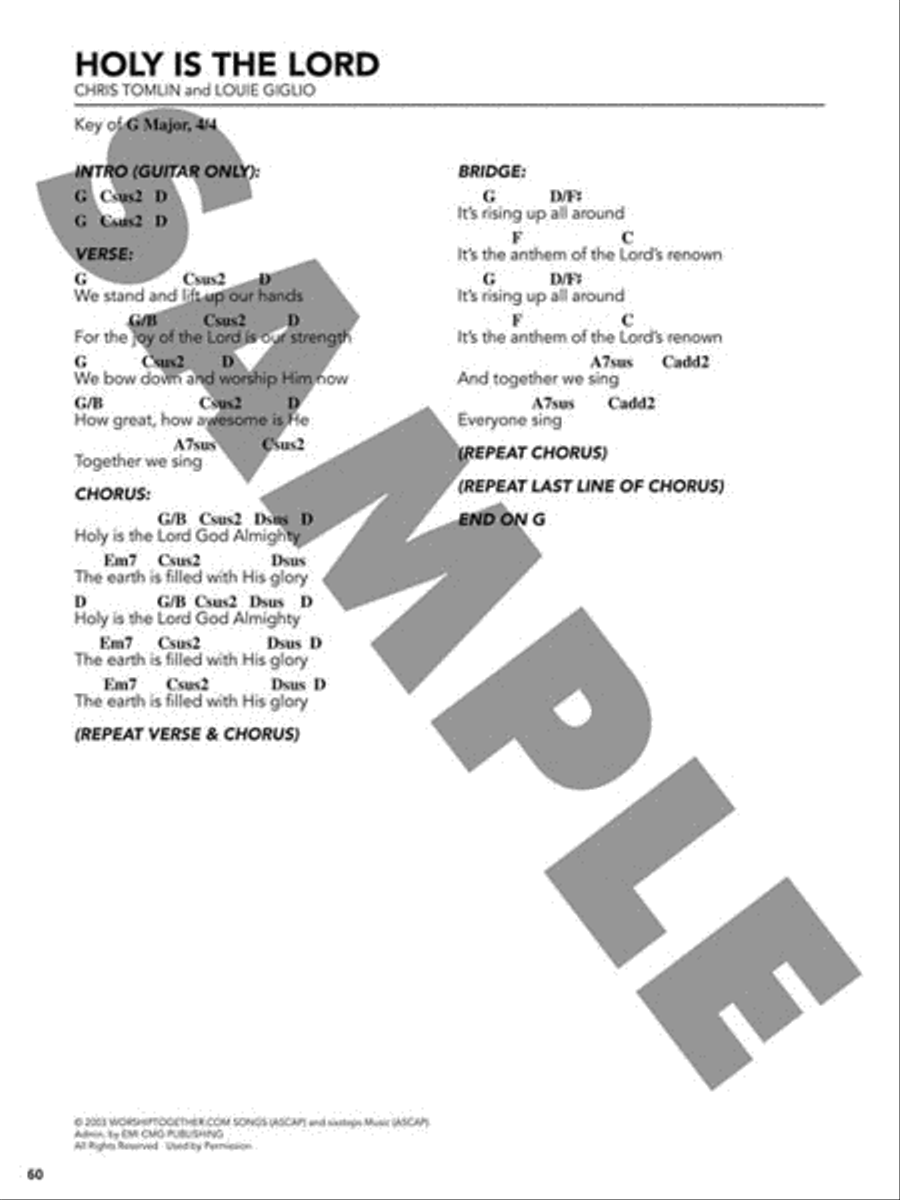Holy Is the Lord - Bass Edition Guitar Tablature scores gallery preview page 5