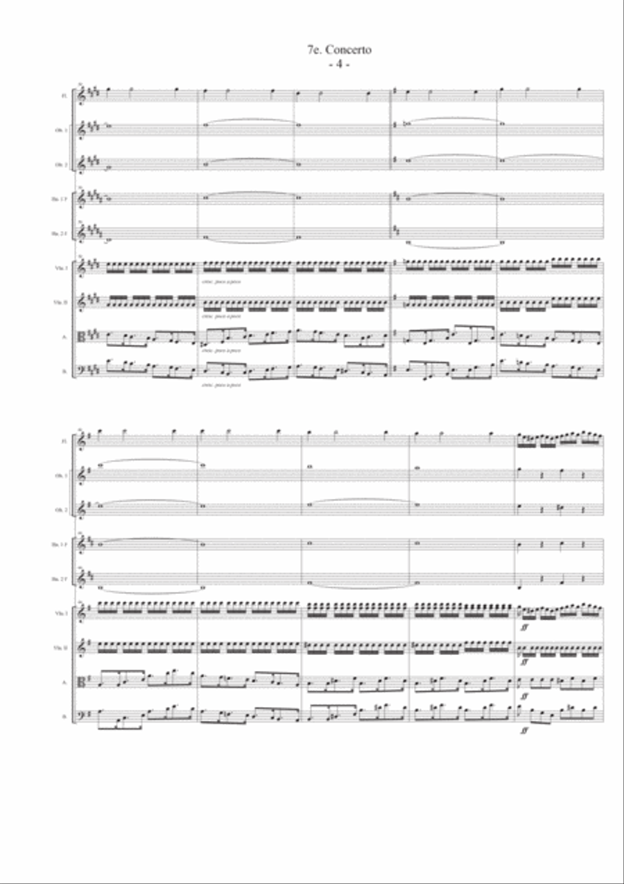 Flute Concerto Nr. 7 in e min. Chamber Orchestra scores gallery preview page 4