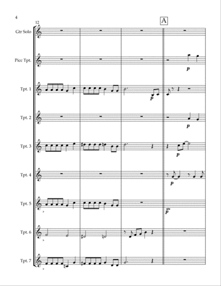 Bohemian Rhapsody Trumpet Solo scores gallery preview page 4