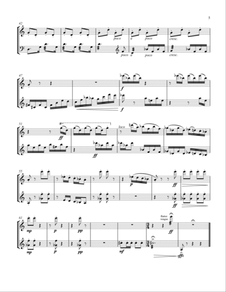 Diversions For Flute & Marimba Flute scores gallery preview page 5