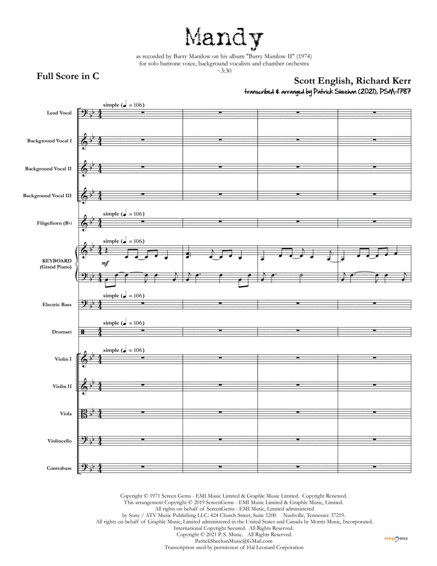 Mandy Large Ensemble scores gallery preview page 1