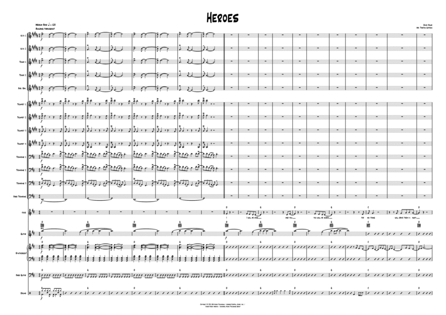 Heroes (we Could Be) Heroes (we Could Be) Jazz Ensemble scores gallery preview page 1