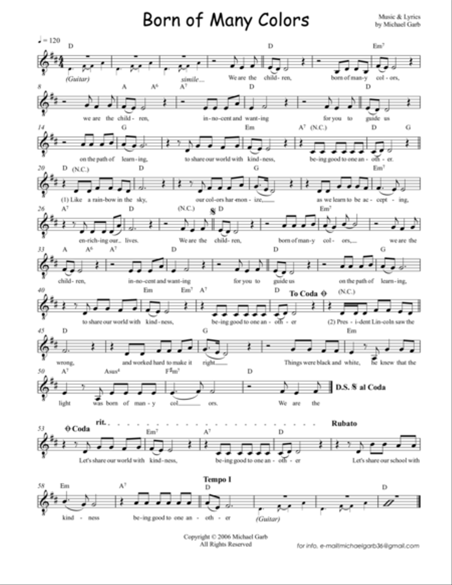 Born of Many Colors Born of Many Colors Large Ensemble scores gallery preview page 1