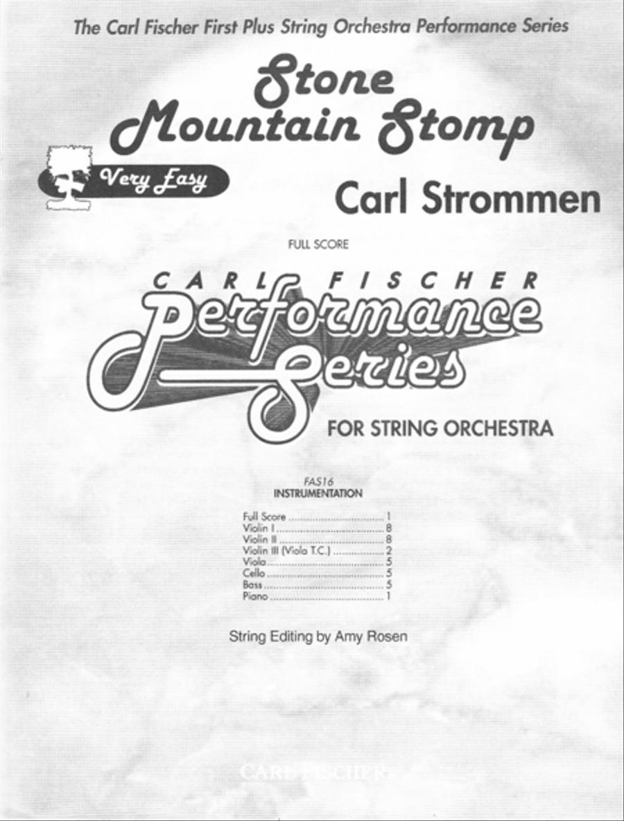 Stone Mountain Stomp String Orchestra scores gallery preview page 1