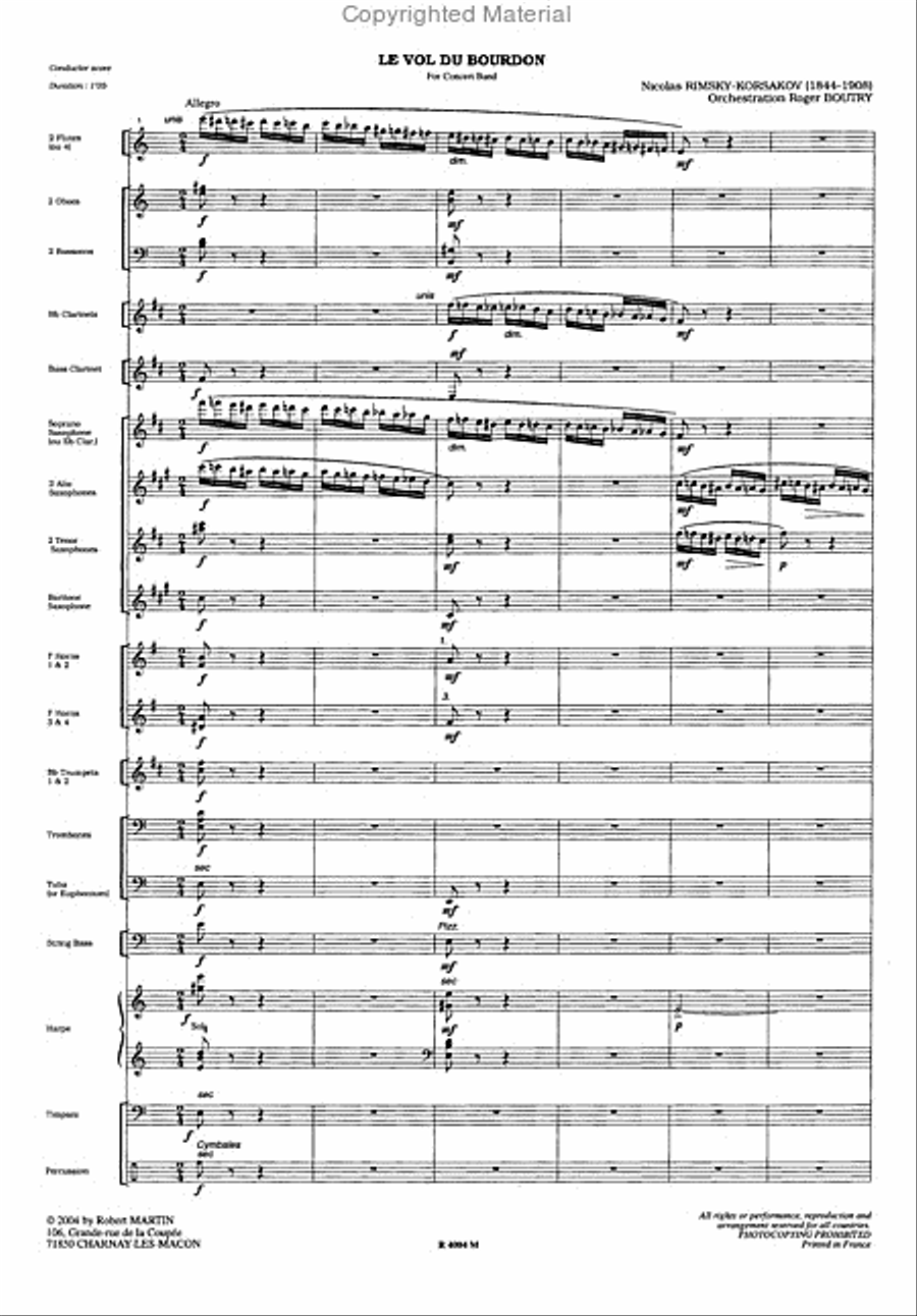 Vol du Bourdon Vol du Bourdon Concert Band scores gallery preview page 2