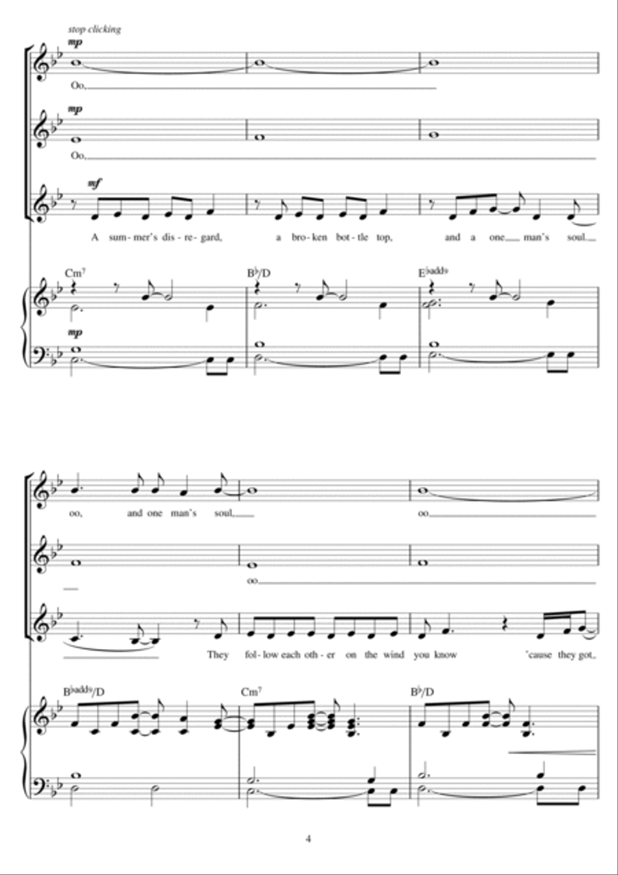 Man In The Mirror (arr. Jonathan Wikeley) SSA scores gallery preview page 4