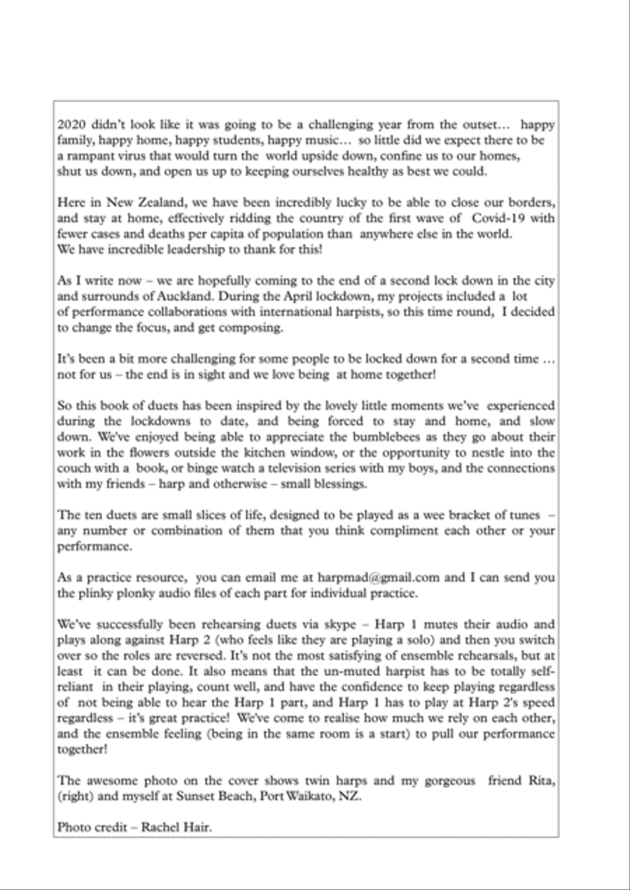 Ten Duets for Lever Harp Celtic Harp scores gallery preview page 2