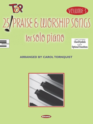 Book cover for 25 Top P&W Songs For Solo Piano V3 - Piano Folio