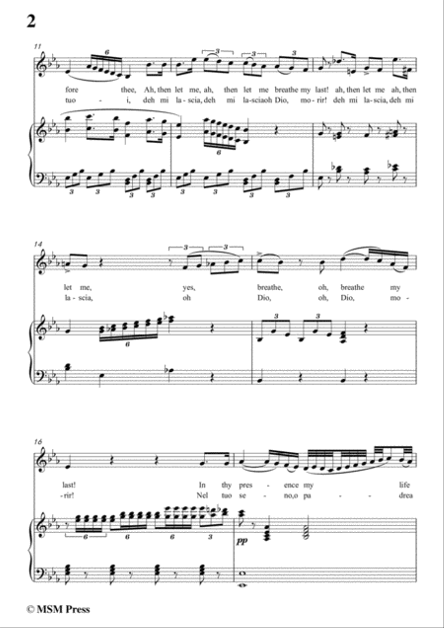 Mercadante-Ah!S'estinto ancor mi vuoi,from 'Donna Caritea',in E flat Major,for Voice and Piano Voice Solo scores gallery preview page 4
