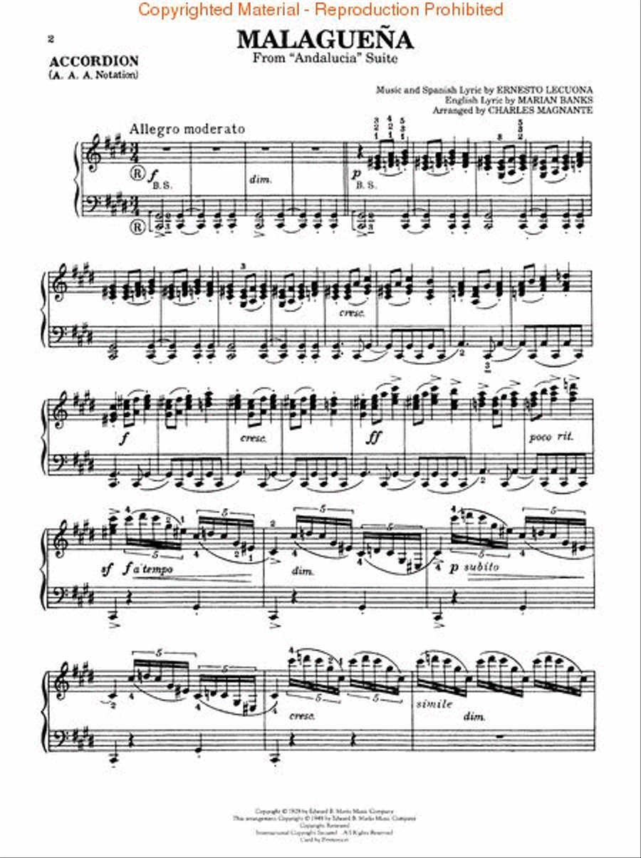 Malaguena - Accordion