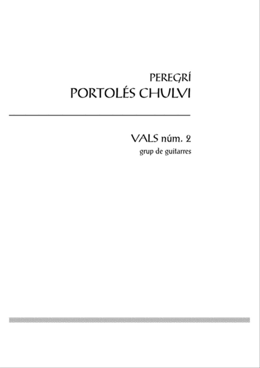 Vals núm. 2 Classical Guitar scores gallery preview page 3