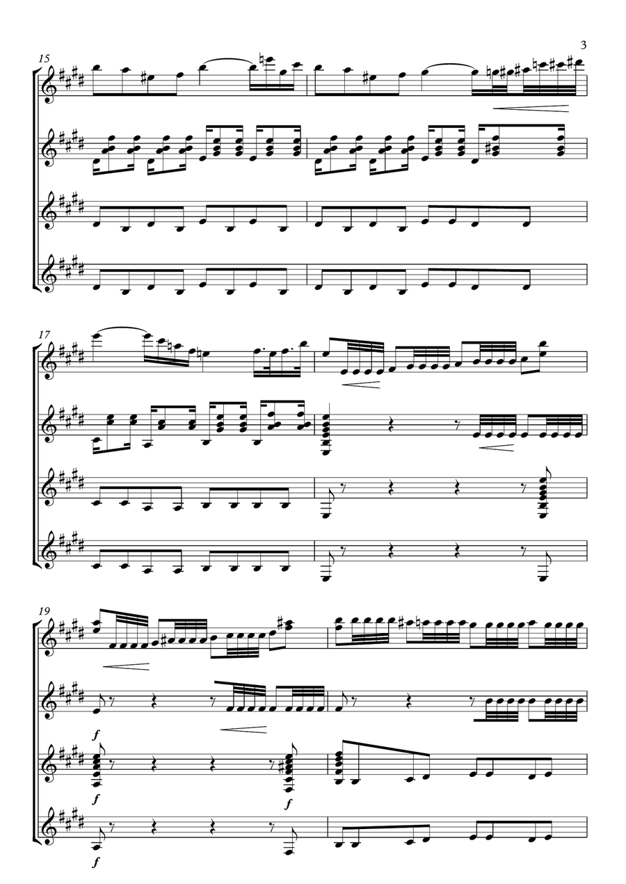 Barbiere Di Siviglia - Score Only Guitar Ensemble scores gallery preview page 3