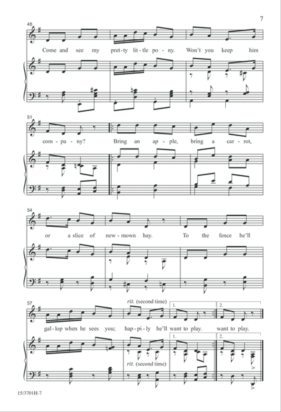 Three Hungarian Folk Songs Unison Choir scores gallery preview page 7