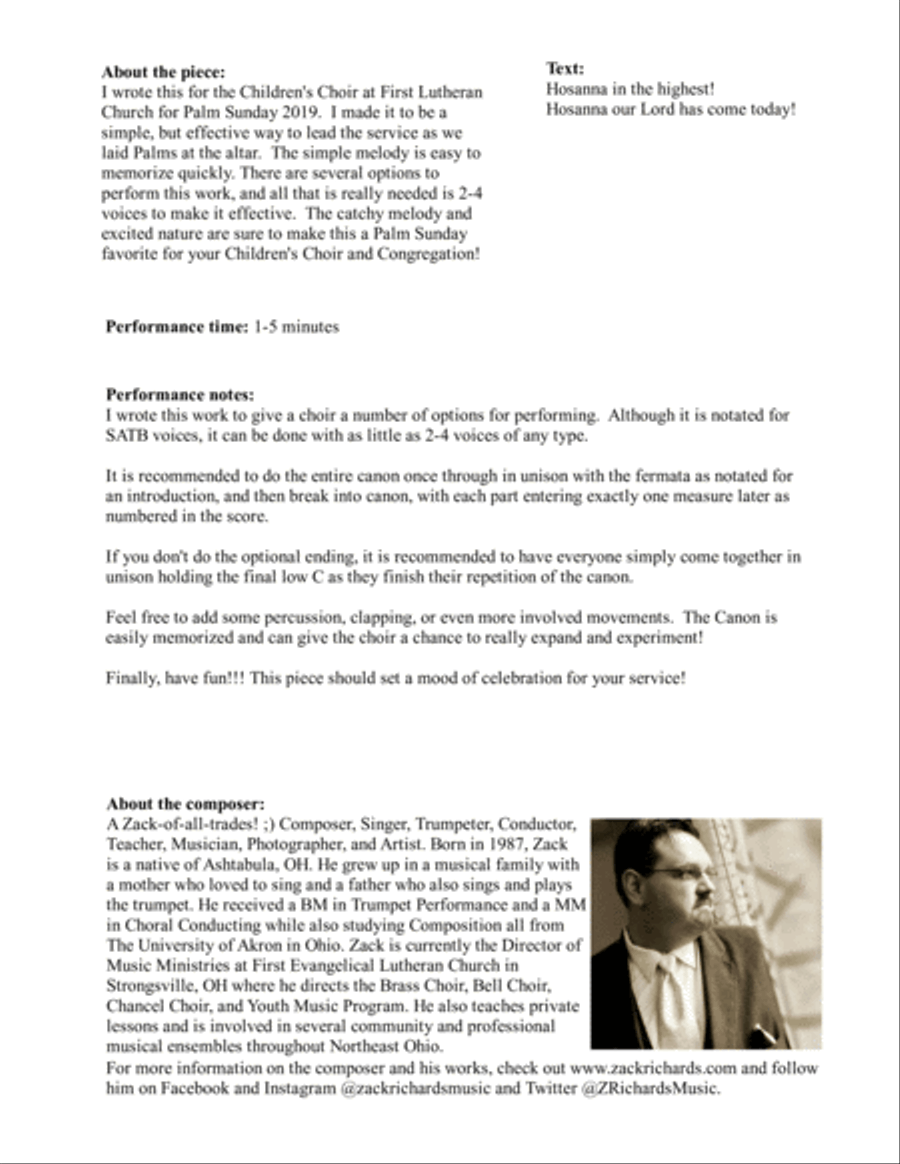 Hosanna! 4-Part scores gallery preview page 2