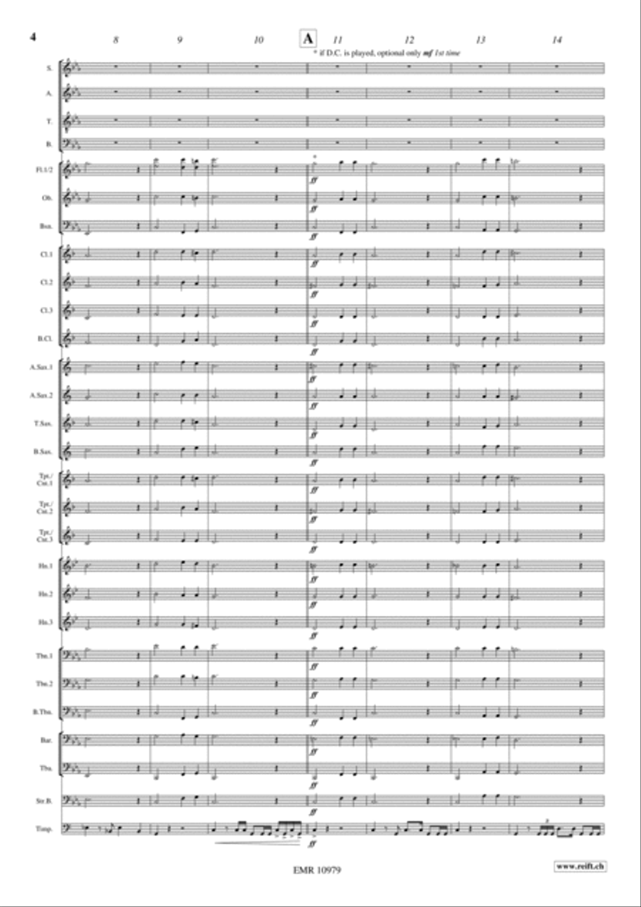 Funeral Music Of Queen Mary 4-Part scores gallery preview page 8
